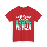 Keep Calm The Social Worker T-Shirt - Red