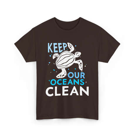 Keep Our Oceans Clean Ocean Protection T-Shirt - Dark Chocolate