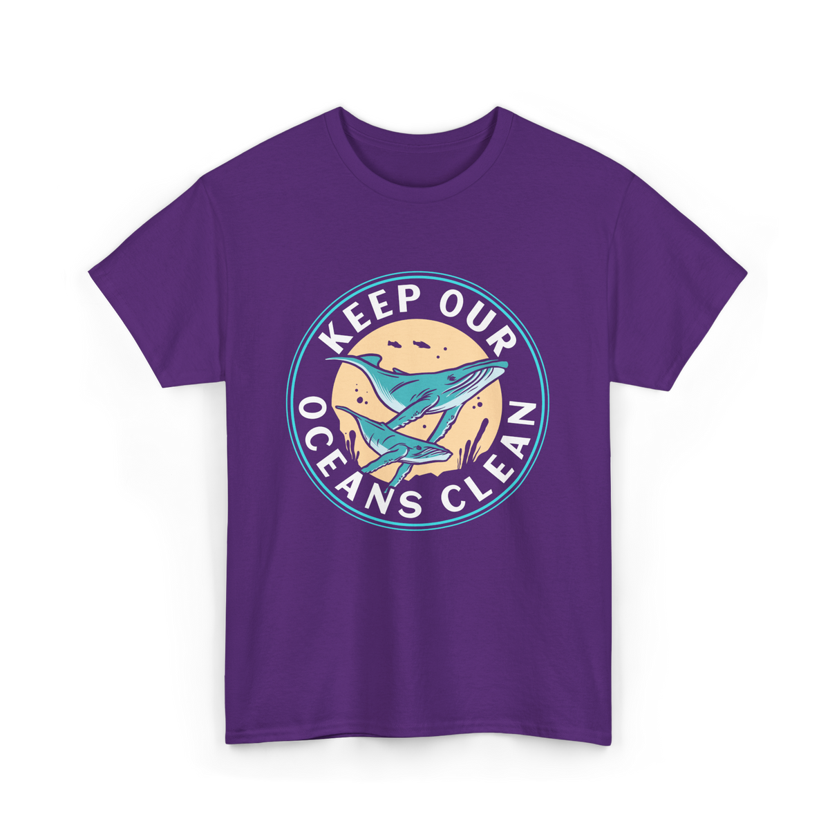 Keep Our Oceans Clean Ocean Protection T-Shirt - Purple