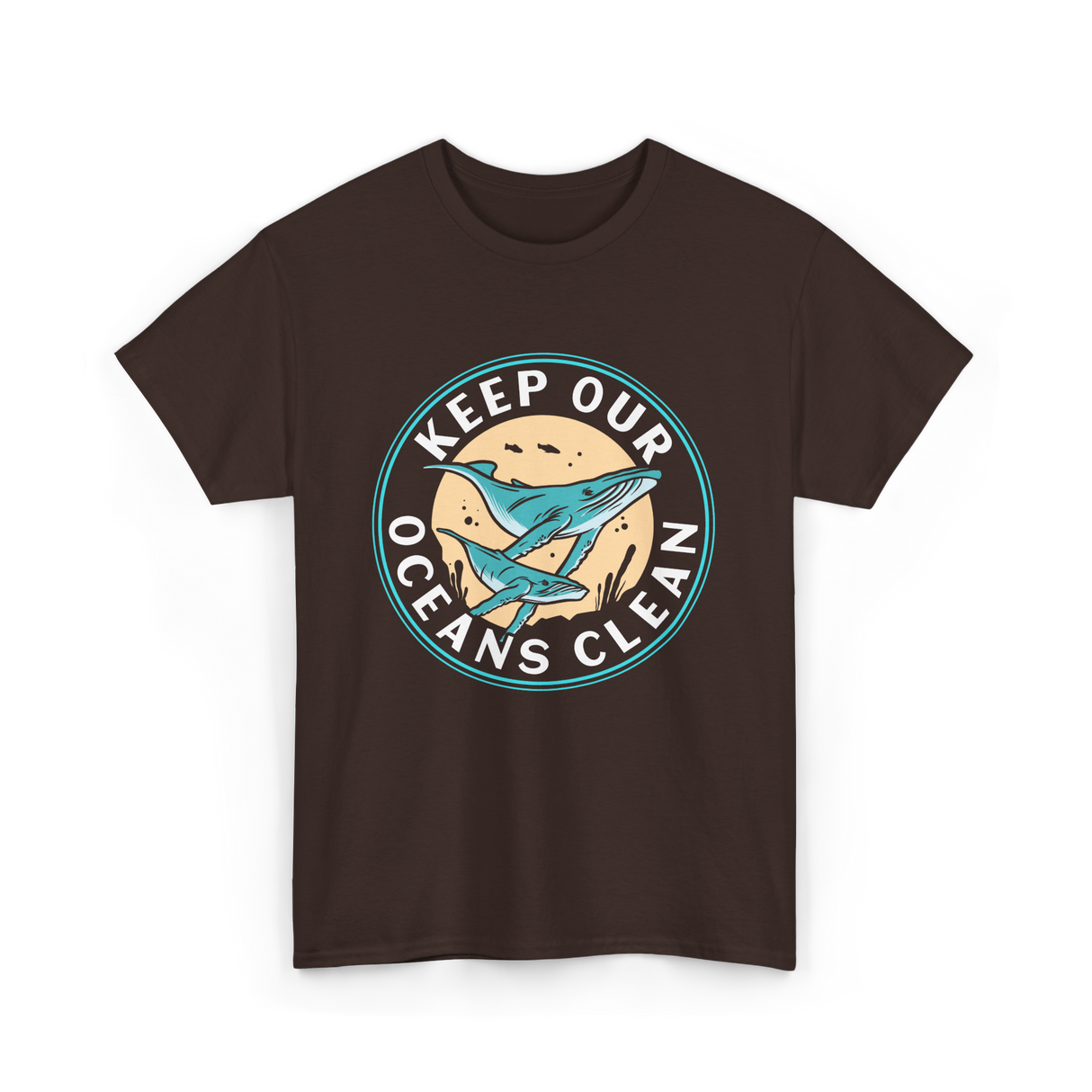 Keep Our Oceans Clean Ocean Protection T-Shirt - Dark Chocolate