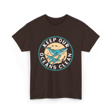 Keep Our Oceans Clean Ocean Protection T-Shirt - Dark Chocolate