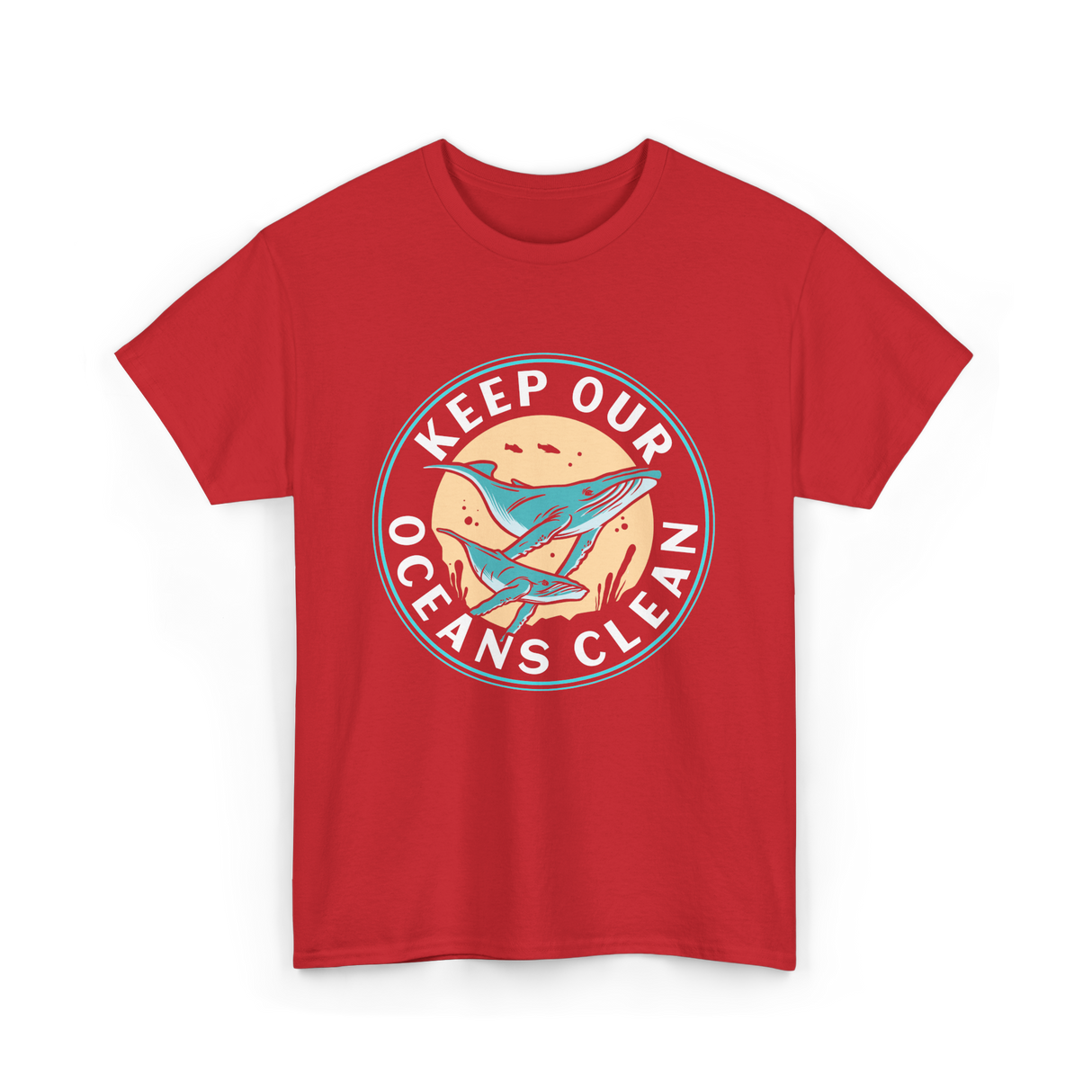 Keep Our Oceans Clean Ocean Protection T-Shirt - Red