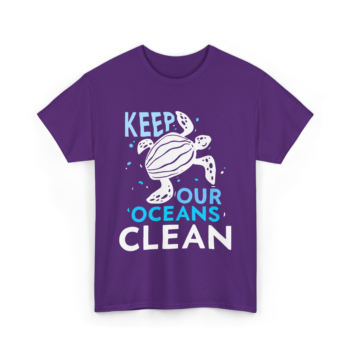 Keep Our Oceans Clean Ocean Protection T-Shirt - Purple