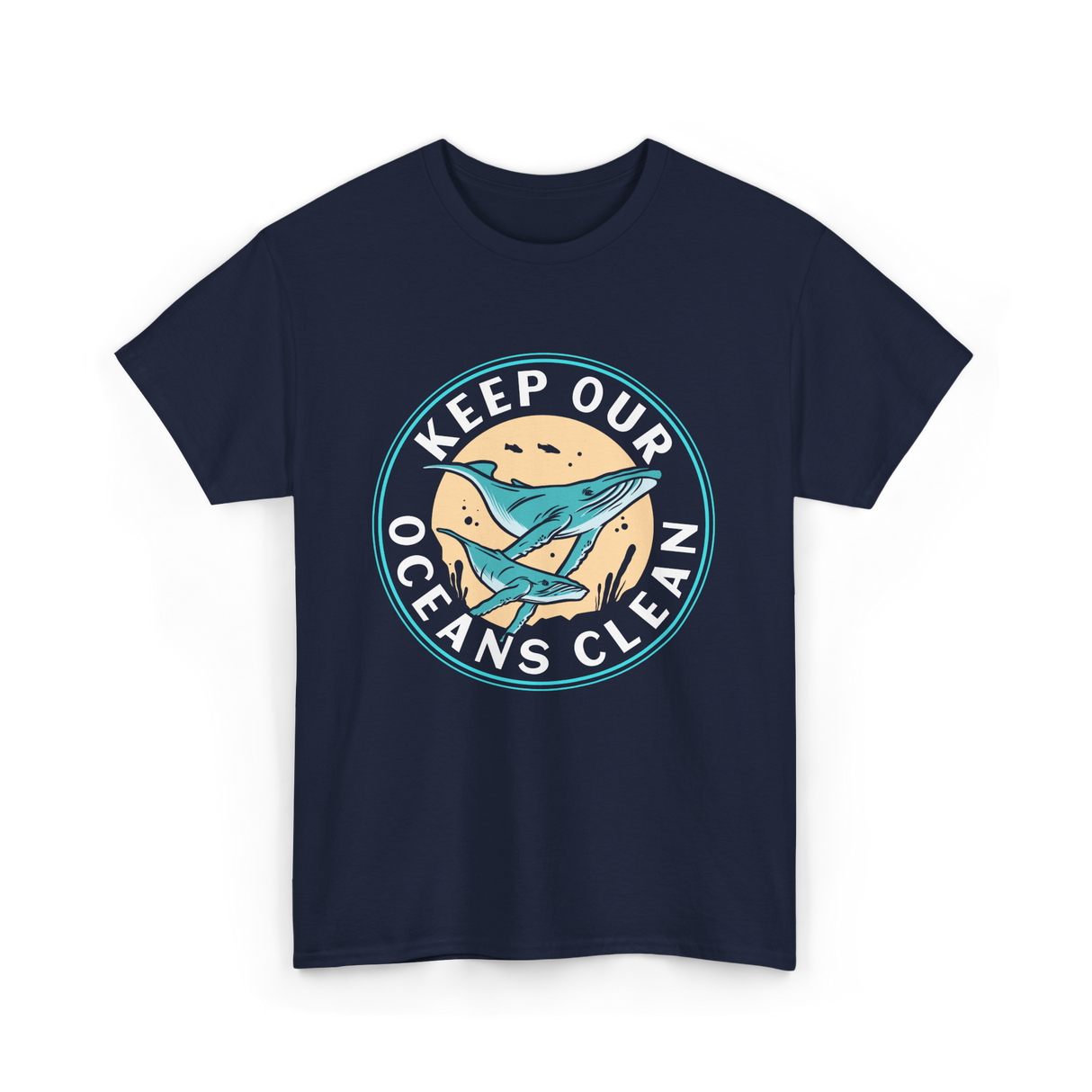 Keep Our Oceans Clean Ocean Protection T-Shirt - Navy