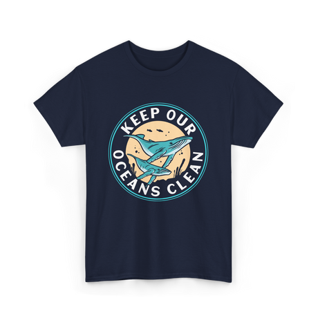 Keep Our Oceans Clean Ocean Protection T-Shirt - Navy