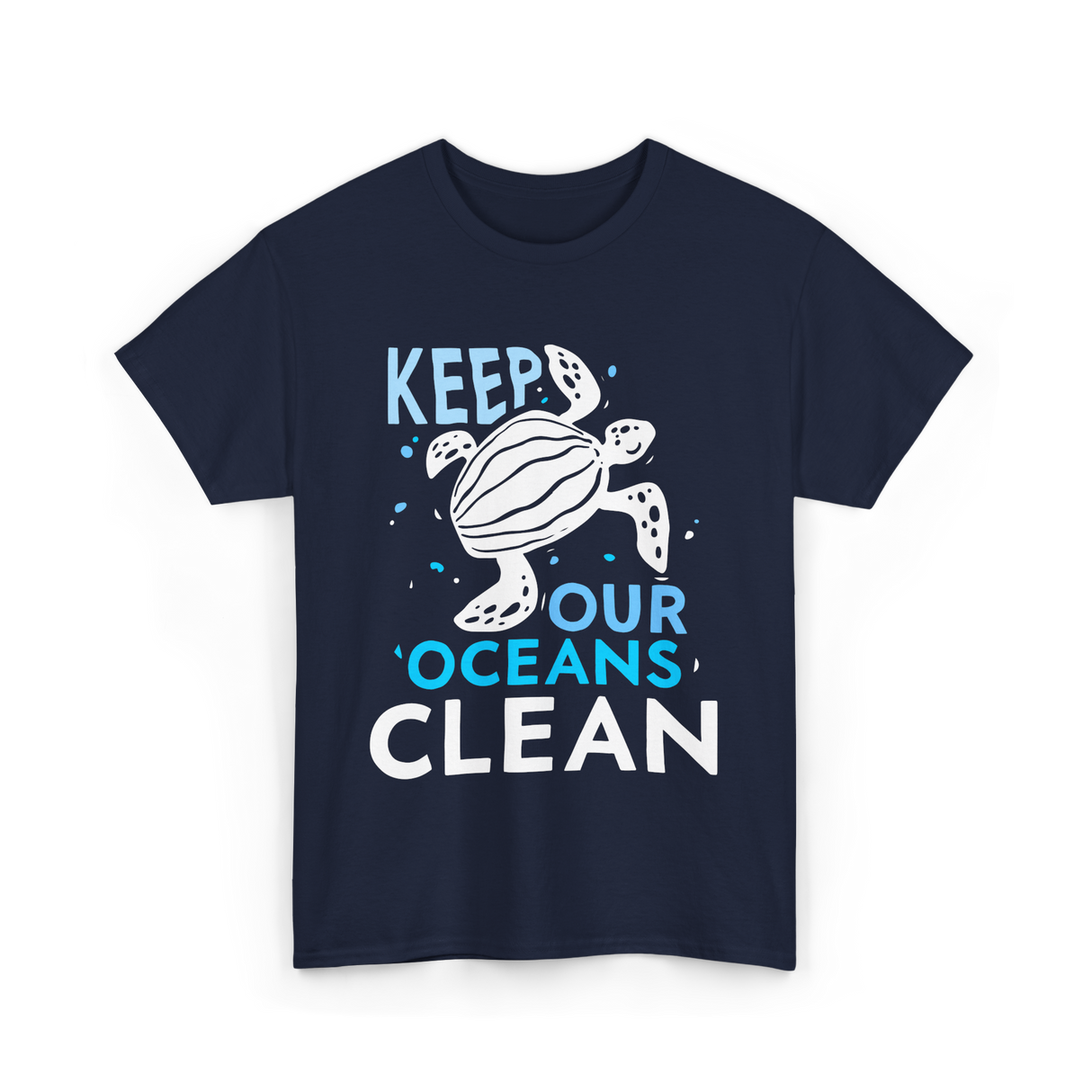 Keep Our Oceans Clean Ocean Protection T-Shirt - Navy