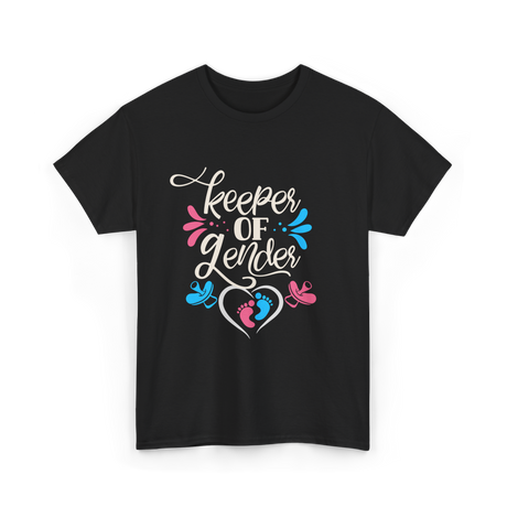 Keeper Of Gender Gender Reveal T-Shirt - Black