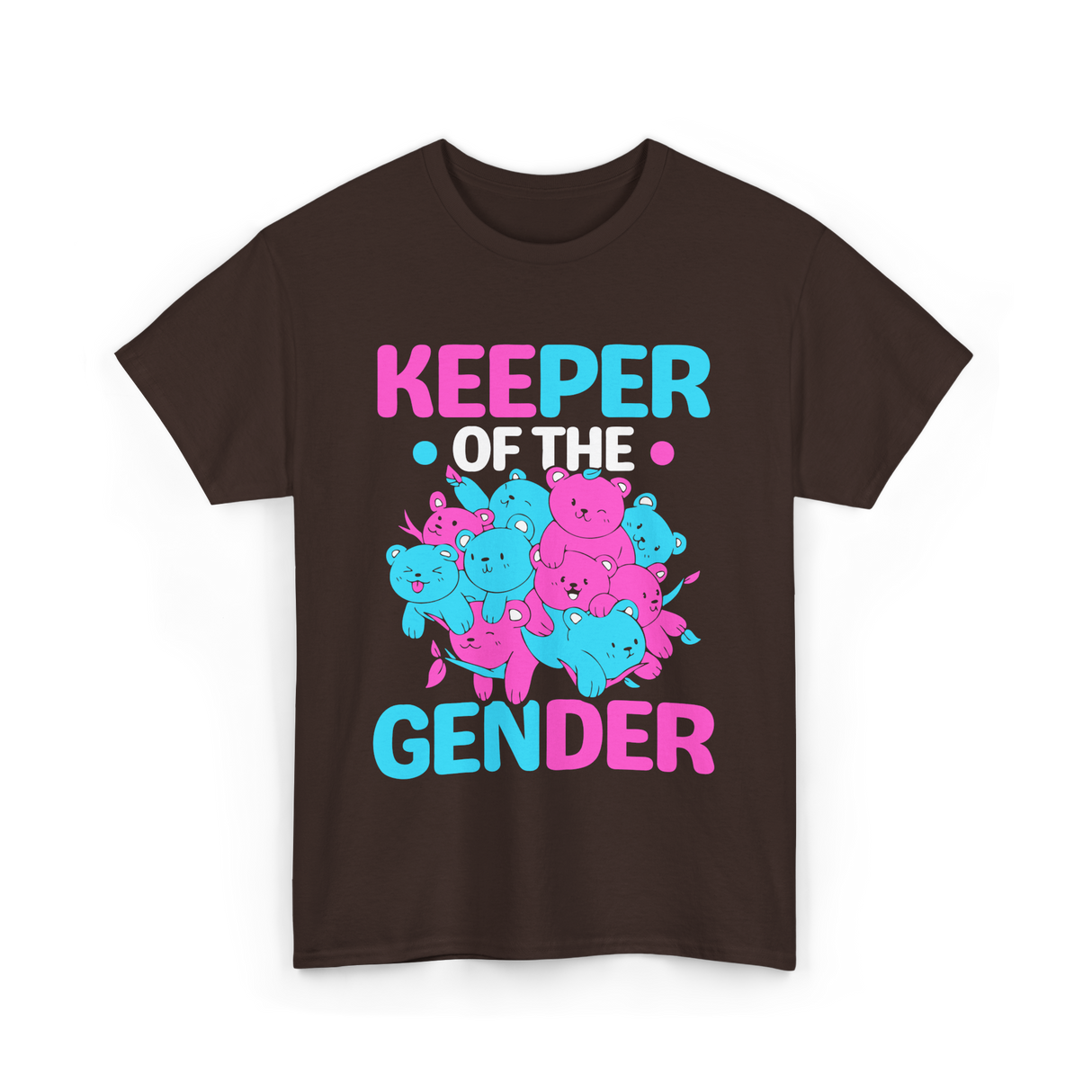 Keeper of the Gender Gender Reveal T-Shirt - Dark Chocolate