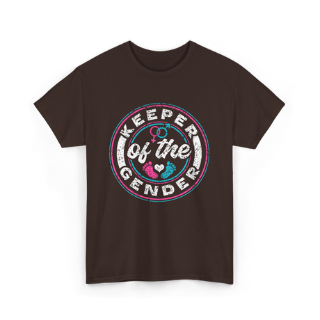 Keeper of the Gender Gender Reveal T-Shirt - Dark Chocolate