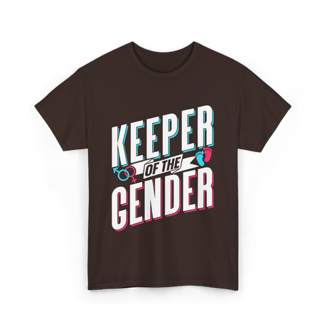 Keeper Of The Gender Gender Reveal T-Shirt - Dark Chocolate