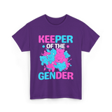 Keeper of the Gender Gender Reveal T-Shirt - Purple