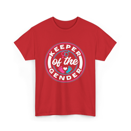 Keeper of the Gender Gender Reveal T-Shirt - Red