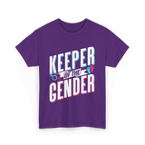 Keeper Of The Gender Gender Reveal T-Shirt - Purple