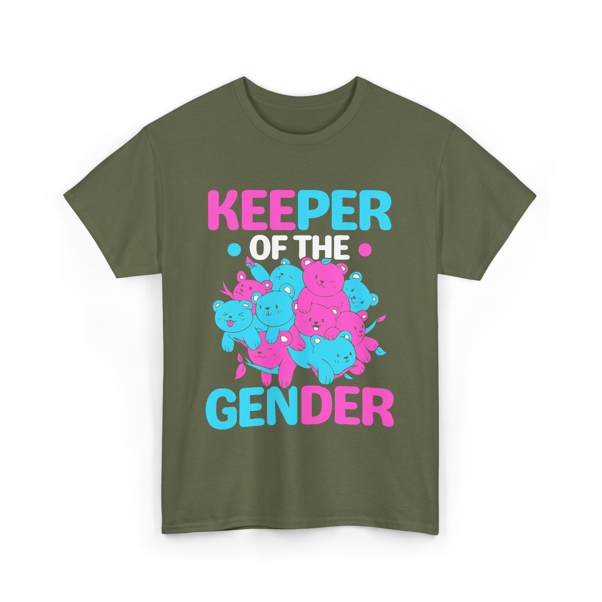 Keeper of the Gender Gender Reveal T-Shirt - Military Green