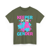 Keeper of the Gender Gender Reveal T-Shirt - Military Green