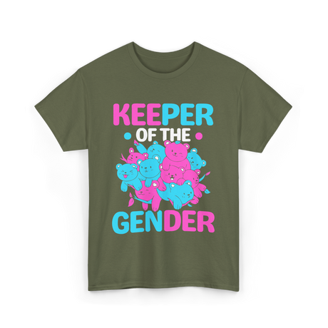 Keeper of the Gender Gender Reveal T-Shirt - Military Green