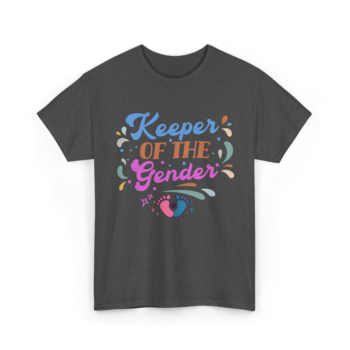 Keeper Of The Gender Gender Reveal T-Shirt - Dark Heather