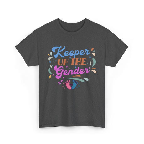 Keeper Of The Gender Gender Reveal T-Shirt - Dark Heather