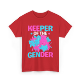 Keeper of the Gender Gender Reveal T-Shirt - Red