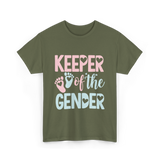 Keeper of the Gender Gender Reveal T-Shirt - Military Green