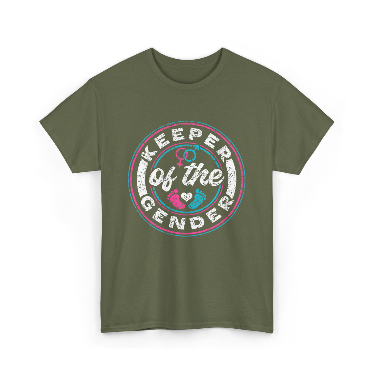 Keeper of the Gender Gender Reveal T-Shirt - Military Green