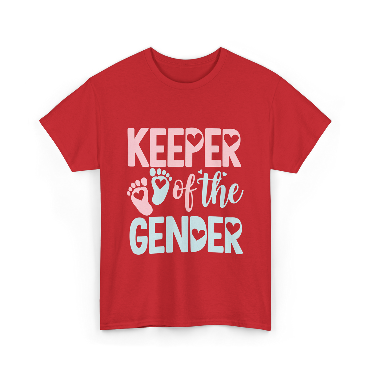 Keeper of the Gender Gender Reveal T-Shirt - Red