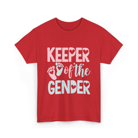 Keeper of the Gender Gender Reveal T-Shirt - Red