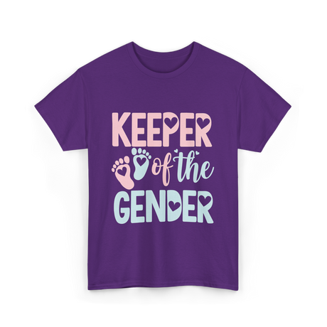 Keeper of the Gender Gender Reveal T-Shirt - Purple