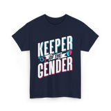 Keeper Of The Gender Gender Reveal T-Shirt - Navy