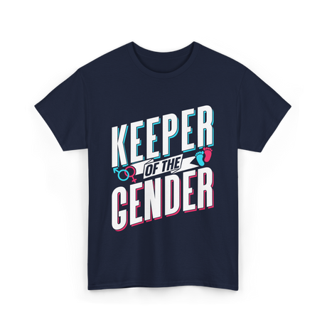 Keeper Of The Gender Gender Reveal T-Shirt - Navy