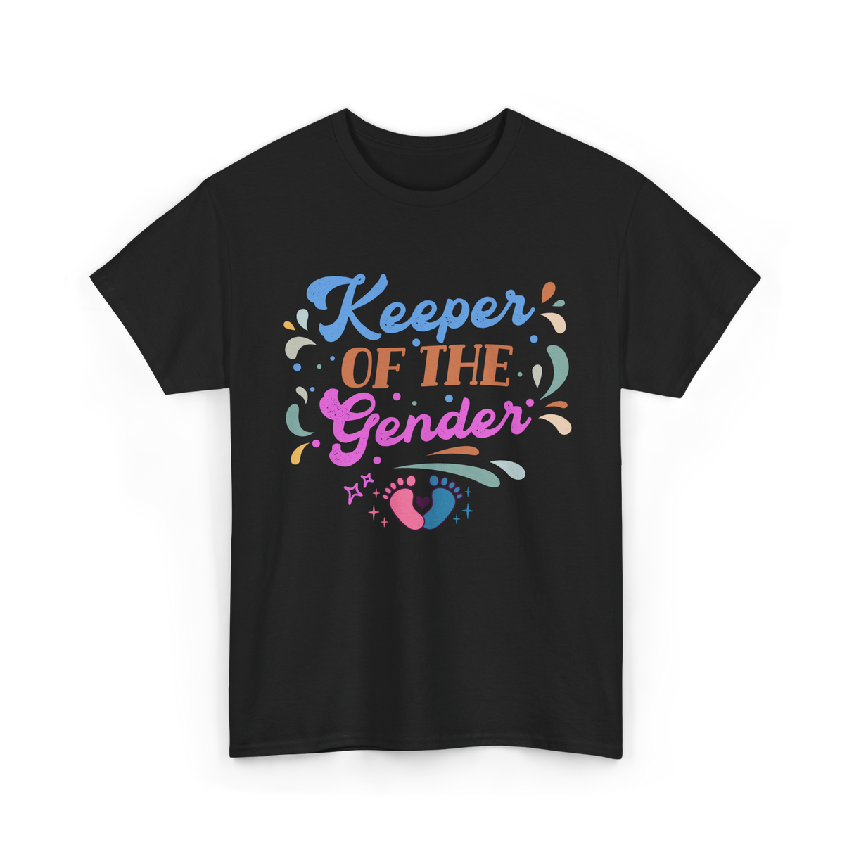 Keeper Of The Gender Gender Reveal T-Shirt - Black