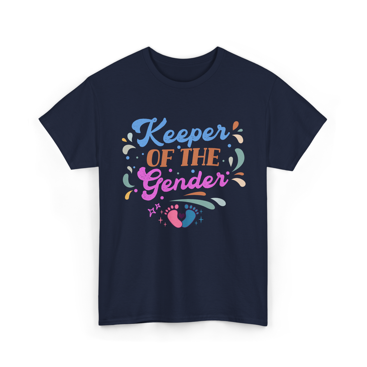 Keeper Of The Gender Gender Reveal T-Shirt - Navy