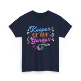 Keeper Of The Gender Gender Reveal T-Shirt - Navy