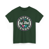 Keeper of the Gender Gender Reveal T-Shirt - Forest Green