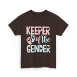 Keeper of the Gender Gender Reveal T-Shirt - Dark Chocolate