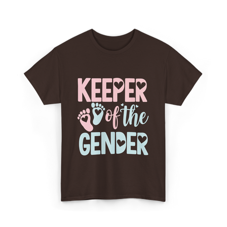 Keeper of the Gender Gender Reveal T-Shirt - Dark Chocolate