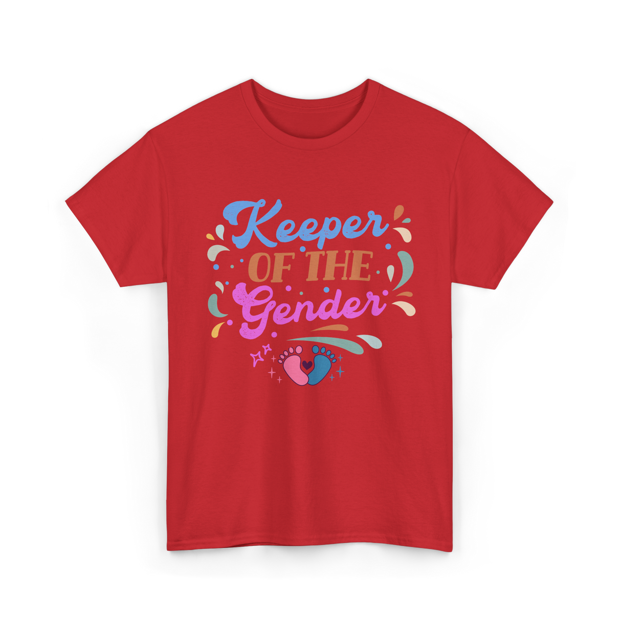 Keeper Of The Gender Gender Reveal T-Shirt - Red