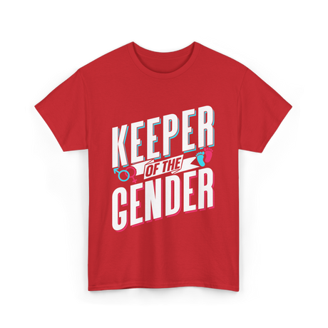 Keeper Of The Gender Gender Reveal T-Shirt - Red