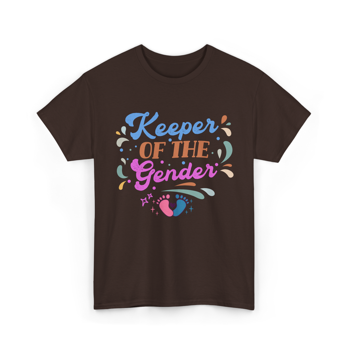 Keeper Of The Gender Gender Reveal T-Shirt - Dark Chocolate