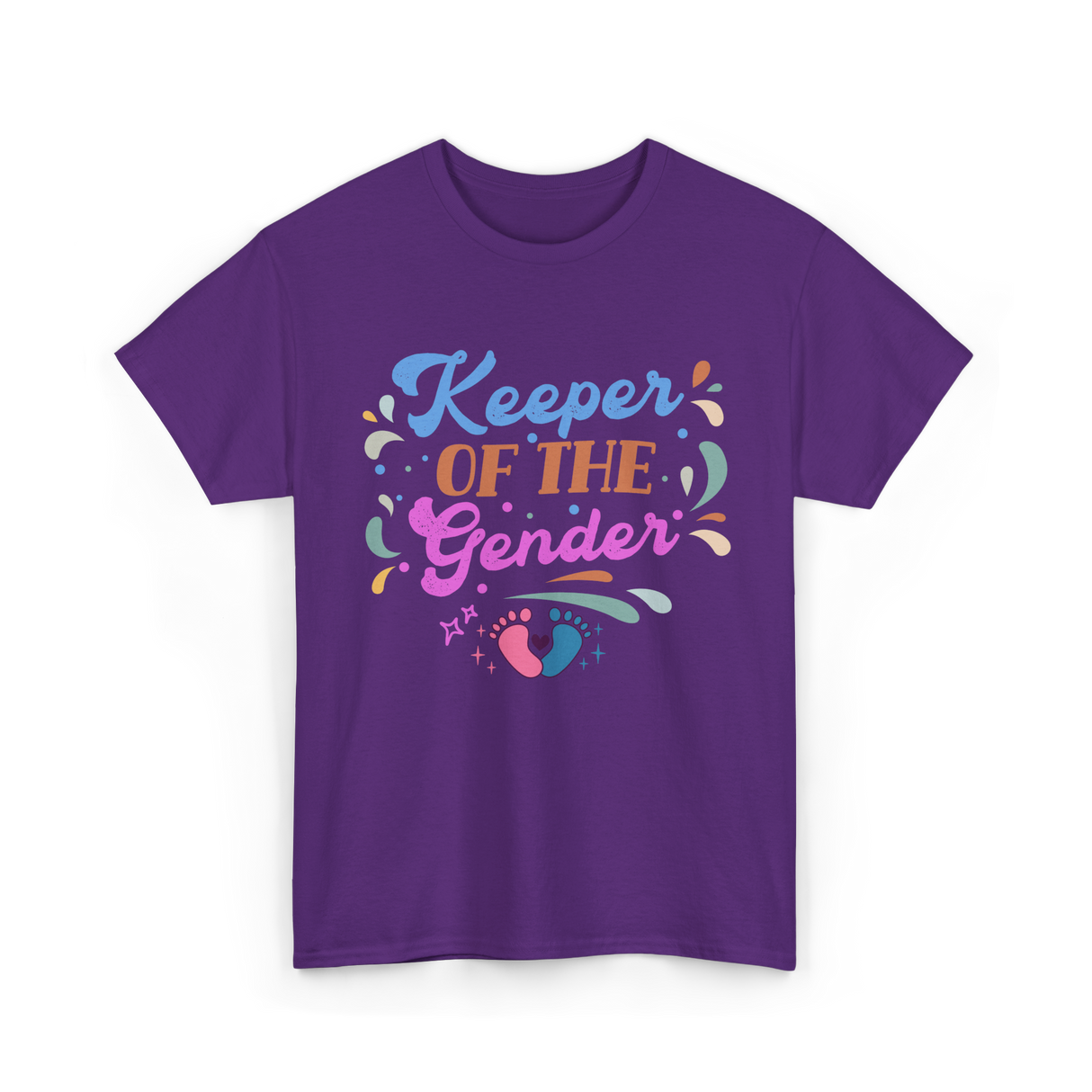 Keeper Of The Gender Gender Reveal T-Shirt - Purple