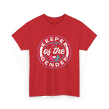 Keeper of the Gender Gender Reveal T-Shirt - Red