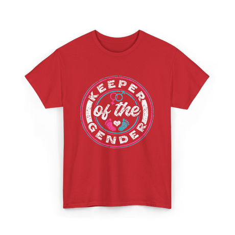 Keeper of the Gender Gender Reveal T-Shirt - Red