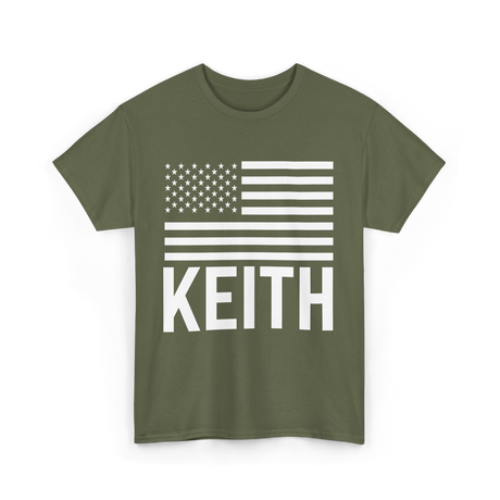 Keith Custom Name Birthday T-Shirt - Military Green