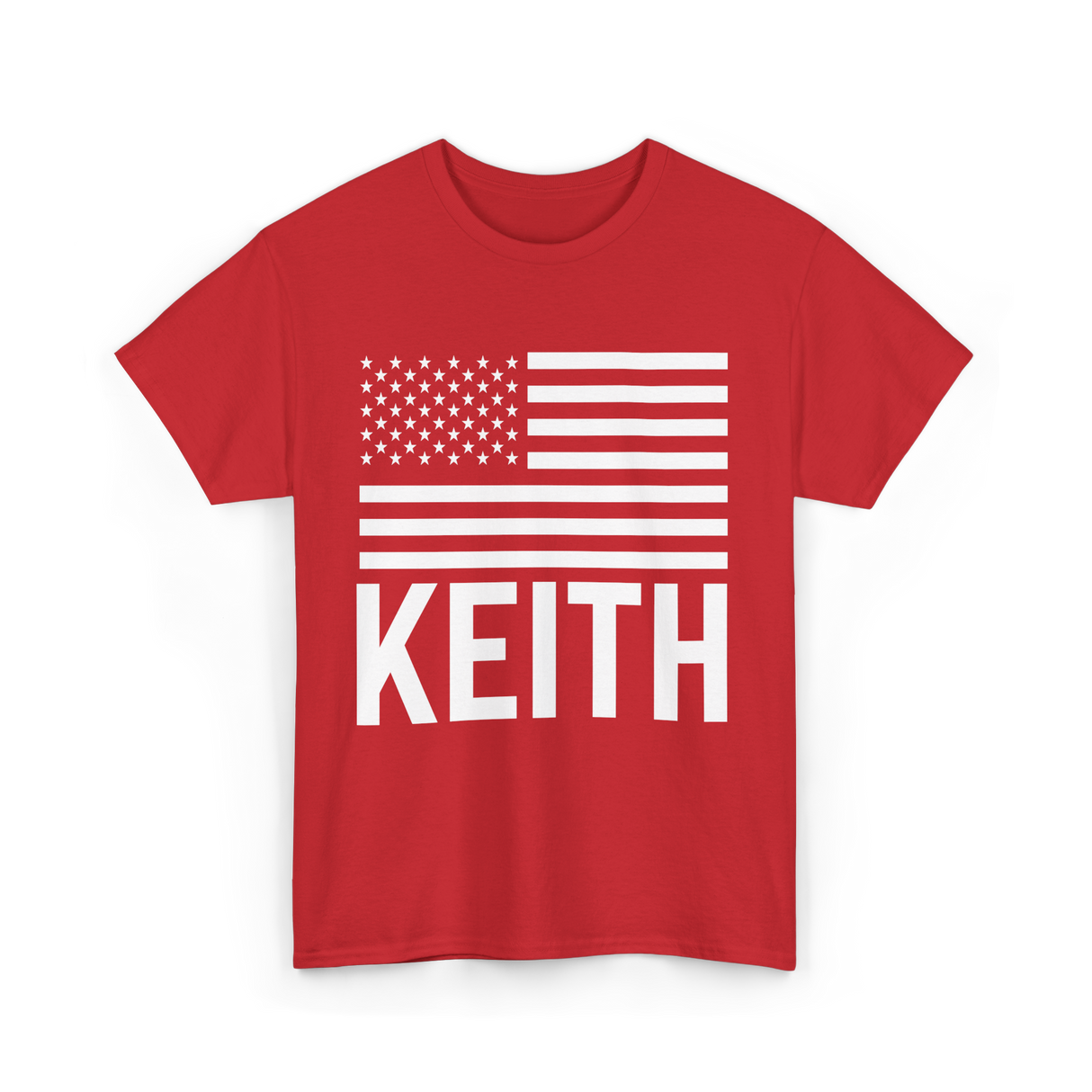 Keith Custom Name Birthday T-Shirt - Red