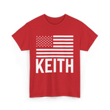 Keith Custom Name Birthday T-Shirt - Red