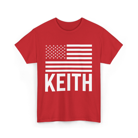 Keith Custom Name Birthday T-Shirt - Red