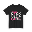 Kick Like A Girl Karate Girls T-Shirt - Black