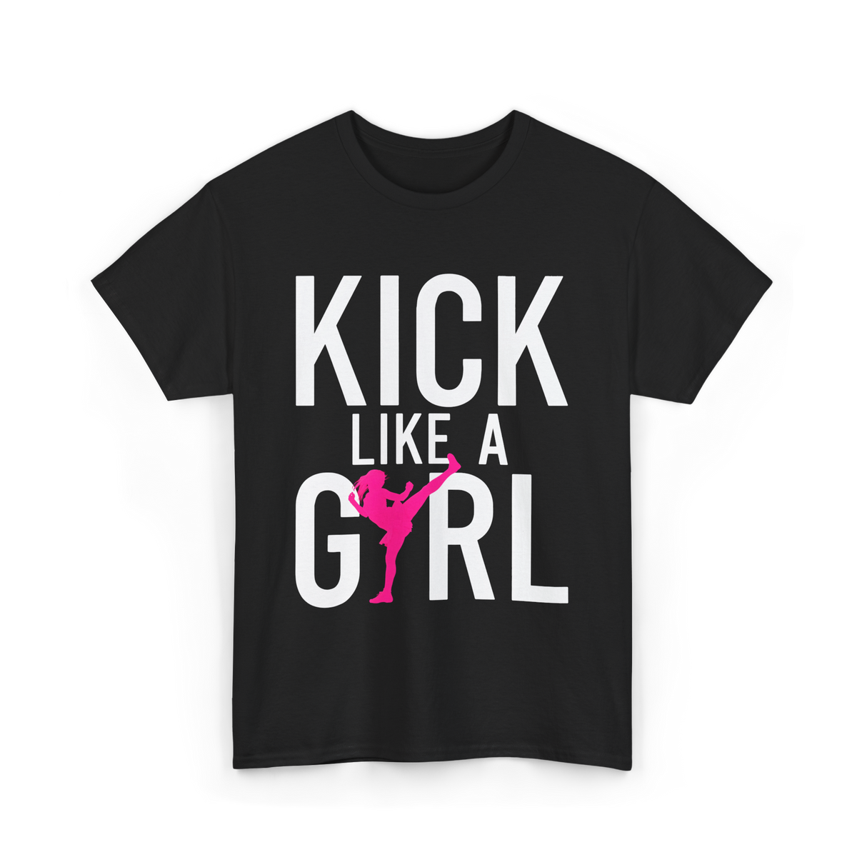 Kick Like A Girl Martial Arts T-Shirt - Black