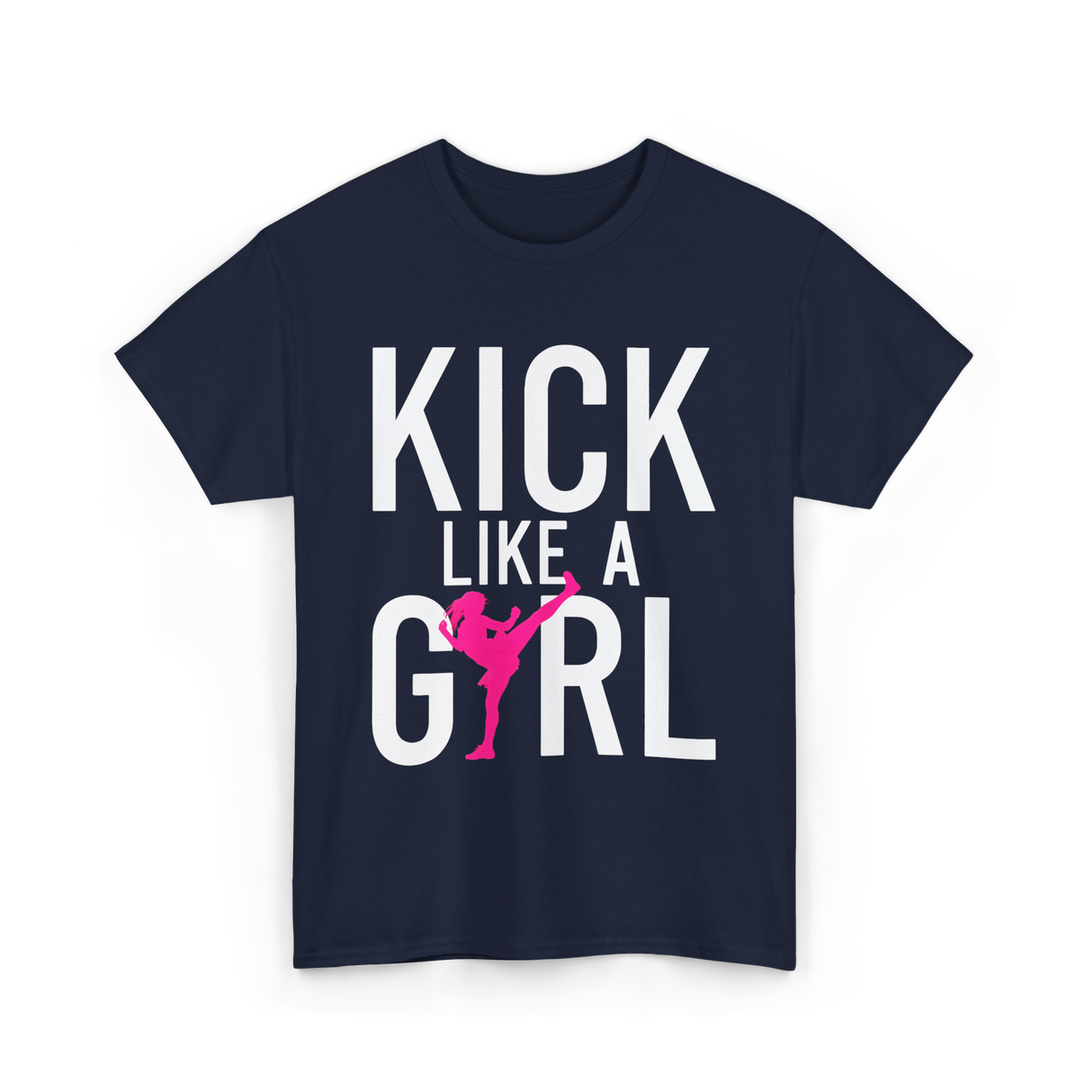 Kick Like A Girl Martial Arts T-Shirt - Navy