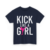 Kick Like A Girl Martial Arts T-Shirt - Navy